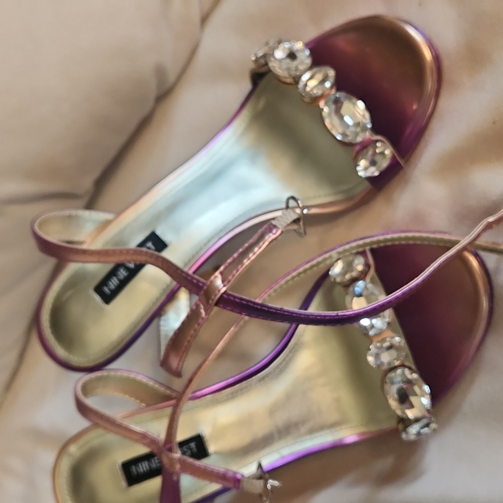 Nine West Metallic Gem Heels